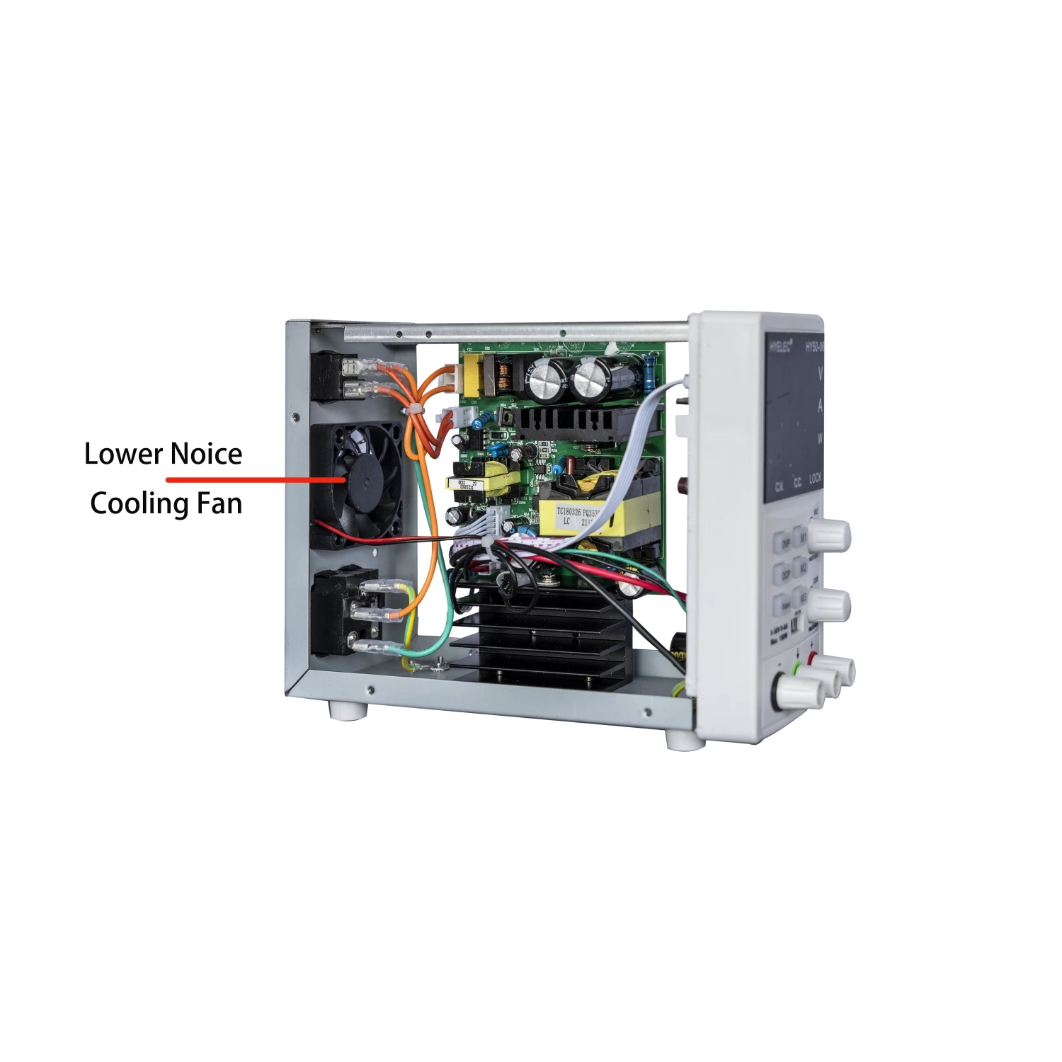 Variable DC Power Supply, Hyelec 50V 6A 150W adjustable switching bench power supply with 4 digits dual color LED display,