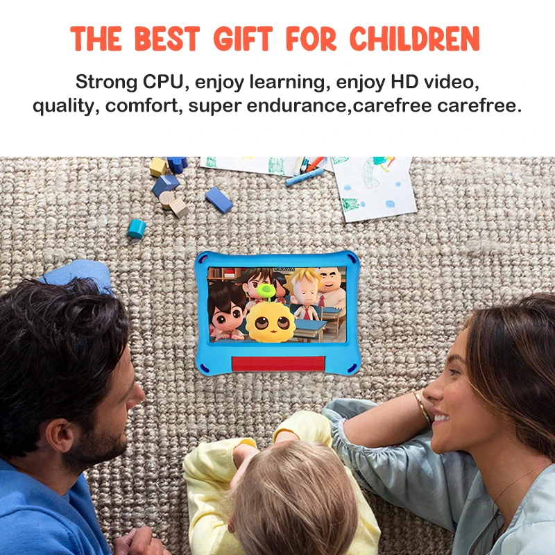 Android 7 Inch Rugged Tablet Toddler Parent Control 1gb+16gb 1.2ghz Quad Core Education Learning Tablet Pc For Kids