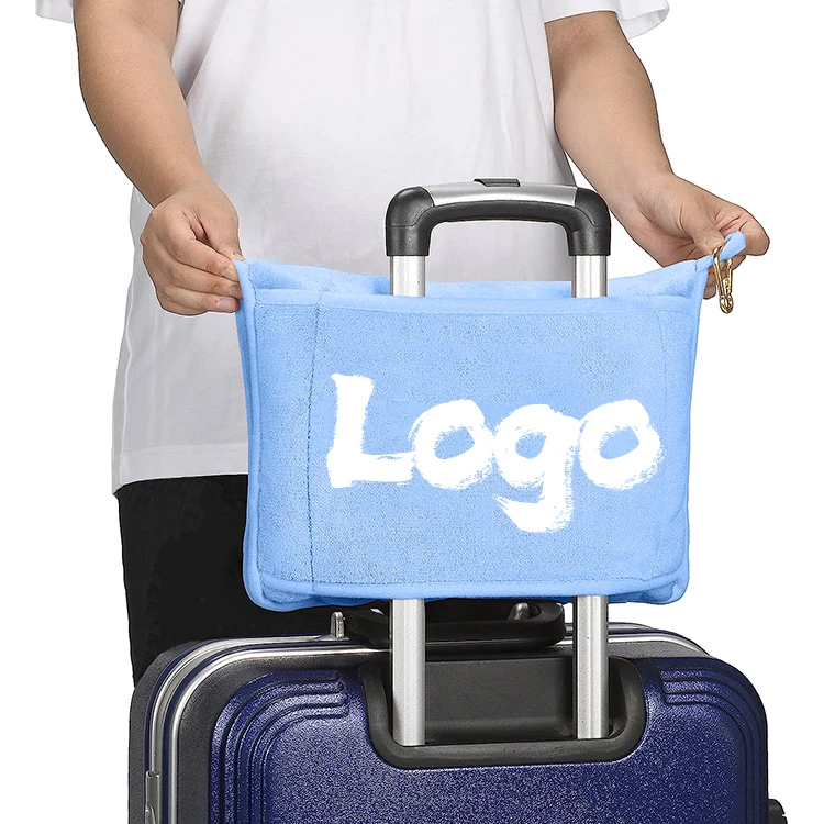 Customize Multifunctional 2-in-1 Car Airplane Flannel Zipper Folding Travel Pillow Throw Blanket