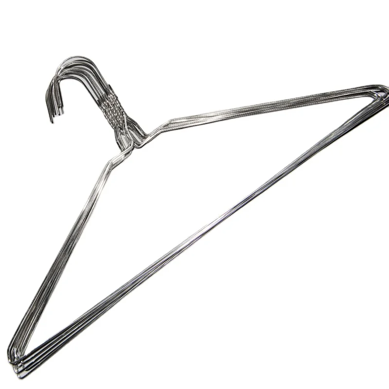 16 Inch Steel Metal Wire Clothes Hangers 13 Gauge Silver