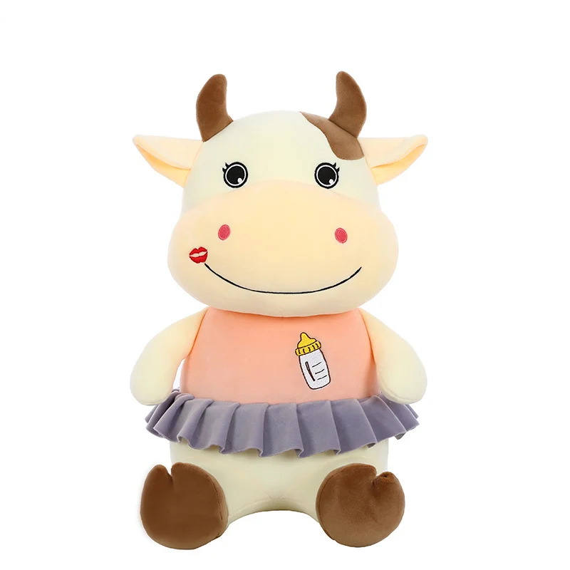 Stuffed Soft Mini Mascot Pillow Stuffy Cattle Cute Baby Funny Cow Plush Animal Toy