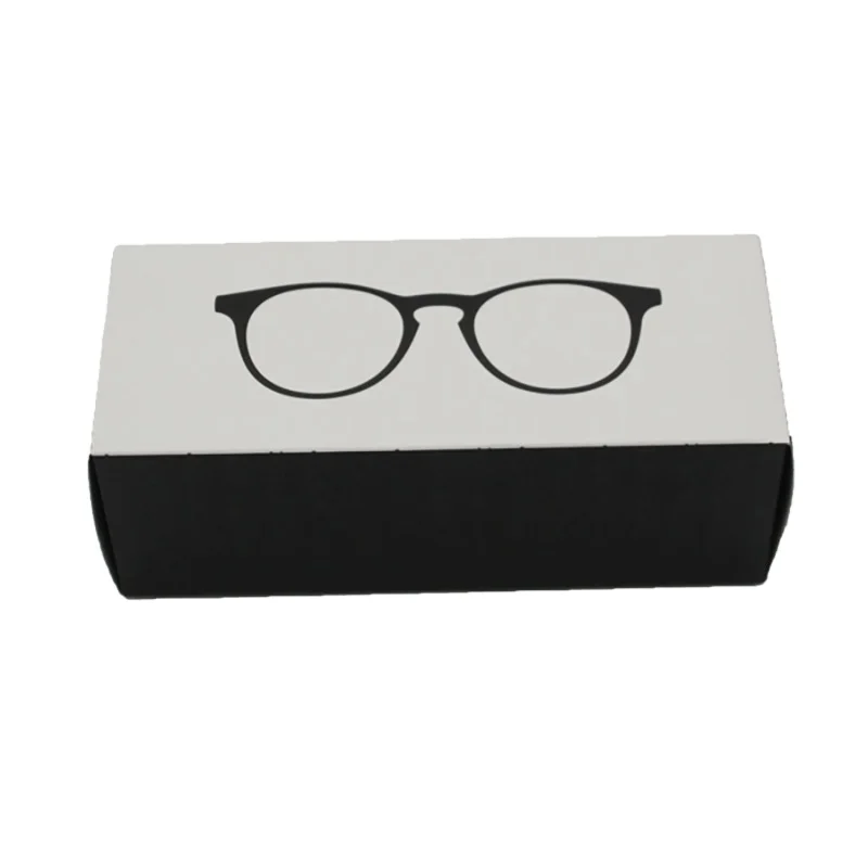 
Soft-package glasses case High-grade leather sunglasses box snap knitted black and white glasses case set 