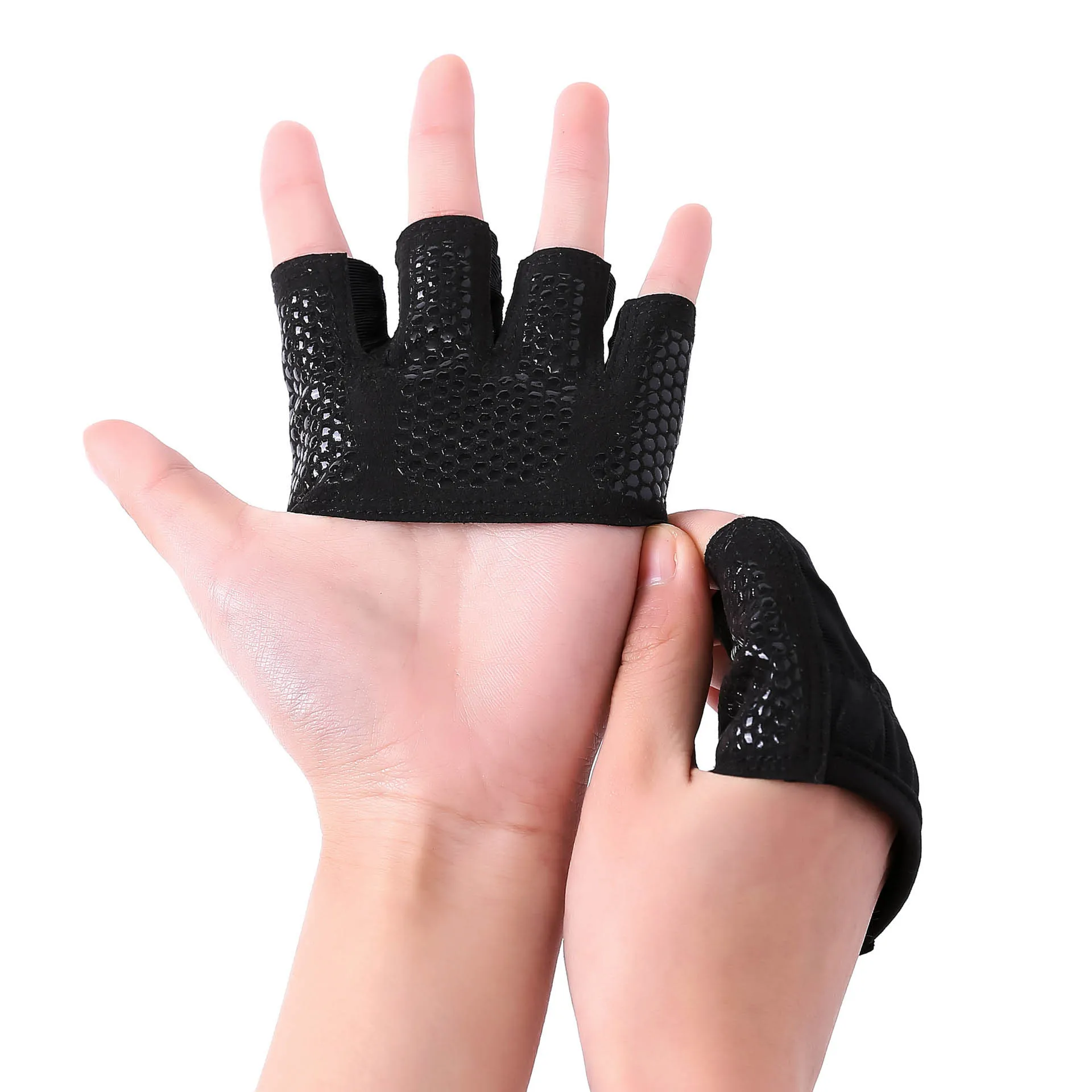 Gym Fitness  Men Women Crossfit Workout Gloves Power Weight Lifting Bodybuilding Hand Protector Half Finger Gloves