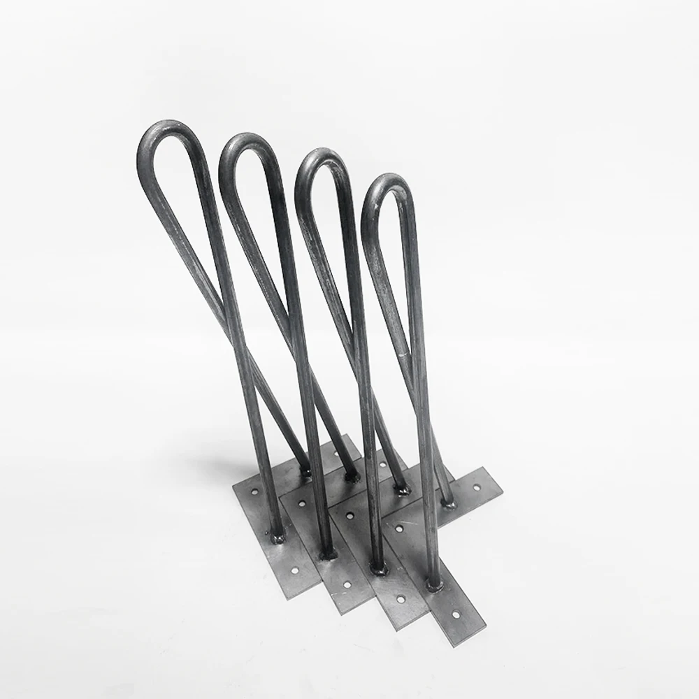Factory Price OEM Outdoor Furniture Twisted Hairpin Legs Coffee Table Rebar Hairpin Legs for Dining Table