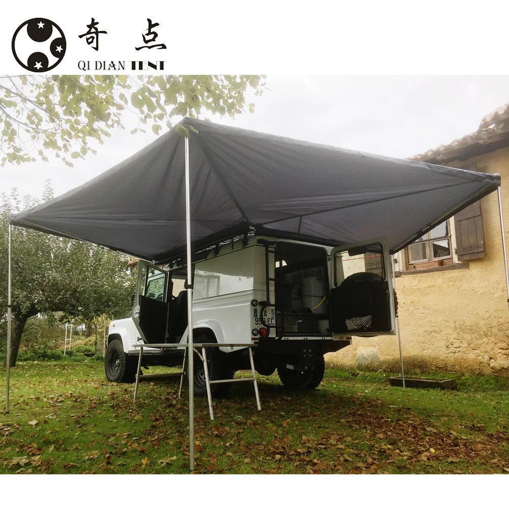 2.5M Radius Foldable Easy Opened Car Camping Roof Top Tent 270 Dachzelt Grad Markise