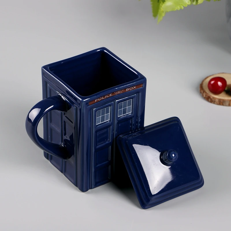 Оптовая продажа выгодная цена Полицейская Будка керамическая кружка кофейная чашка персональная полицейская телефонная связь