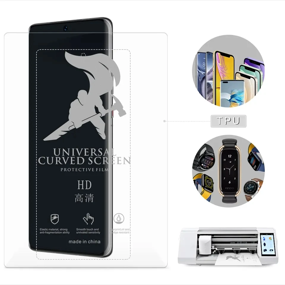 Полноэкранное покрытие Hd матовая прозрачная защита Гидрогелевая резка универсальный смартфон нано ТПУ Защитная пленка для