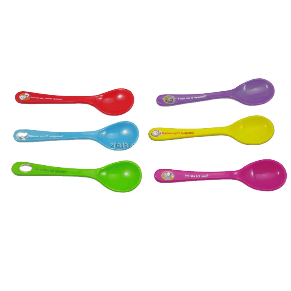 Plastic spoon colourful spoon kids spoon for food