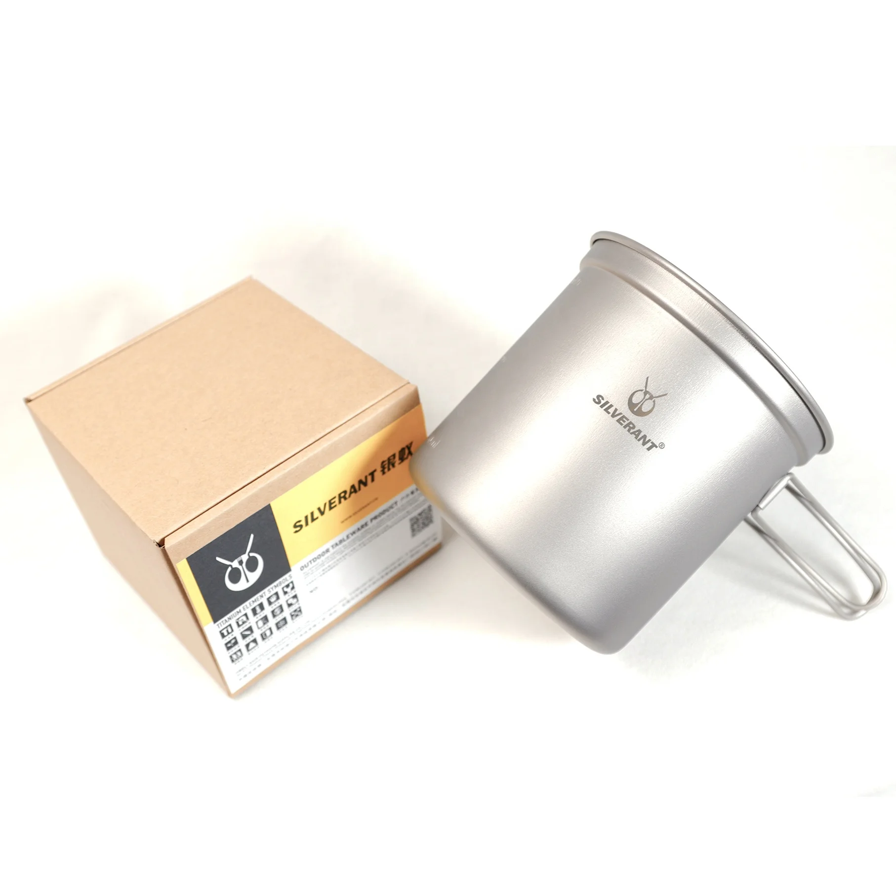 Silverant принадлежности для улицы оборудование для выпечки экологически чистый Портативный Кемпинг Высокая титановая 1000 мл суповая кастрюля с ручкой