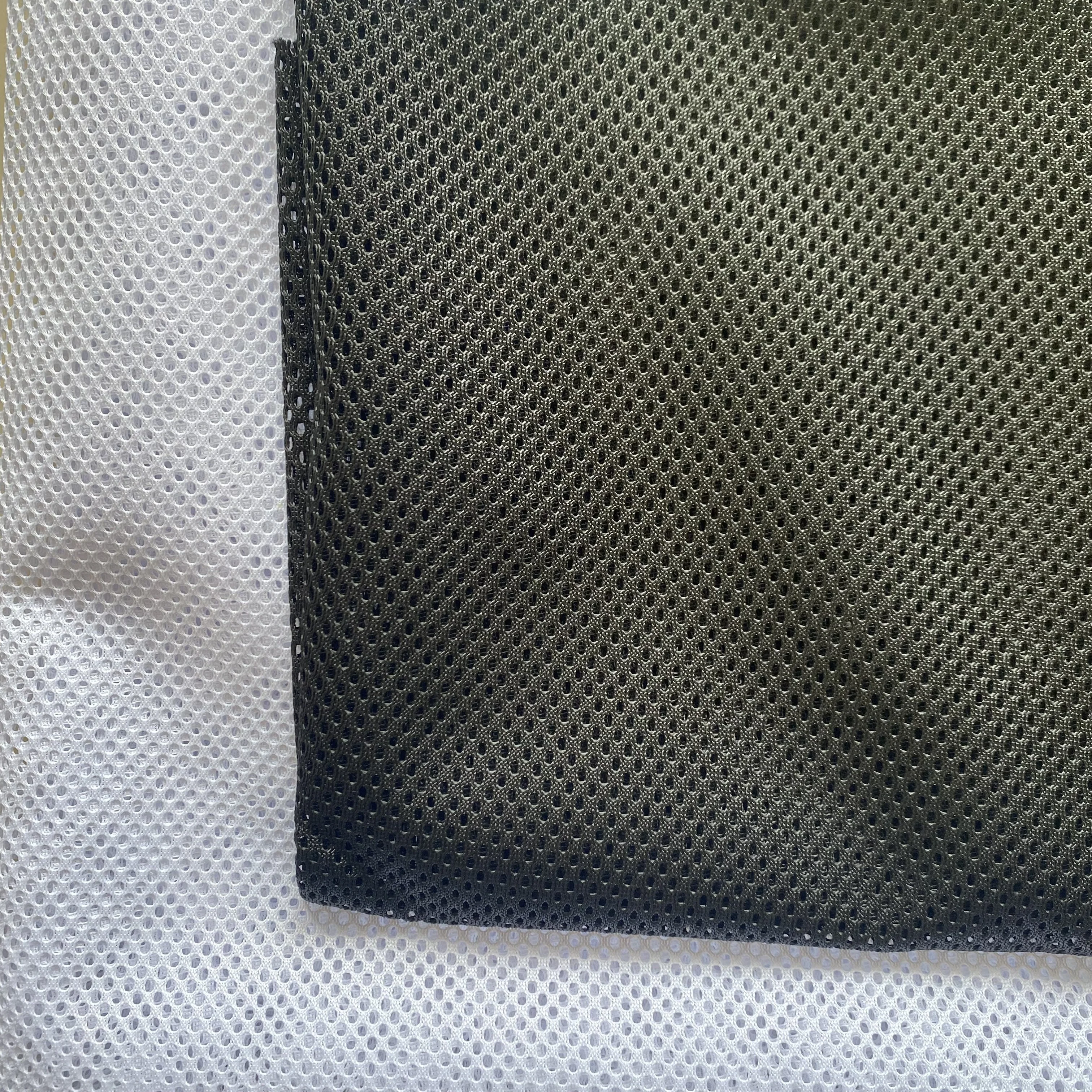 100%polyester knit luxury hard mesh net textile fabric for office chair bag