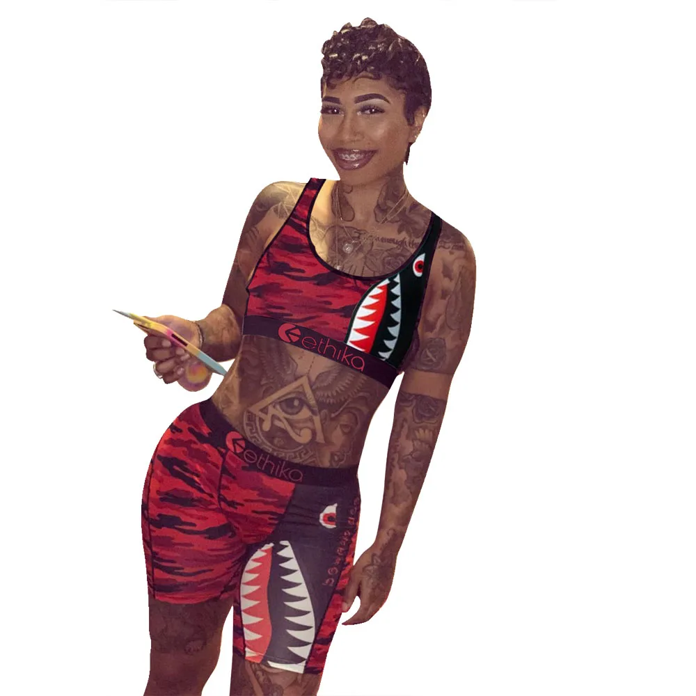 
LSL8037 whole Cartoon sports casual camouflage two piece cycling suit 