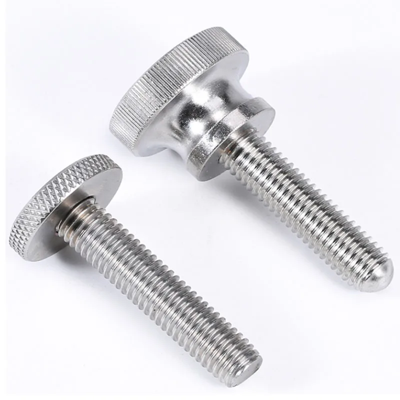 M2 M10 Stainless Steel Polishing AISI ANSI 304 316 SUS 304 316 Slotted Low High Type Knurled Thumb Machine Screw DIN653 DIN464