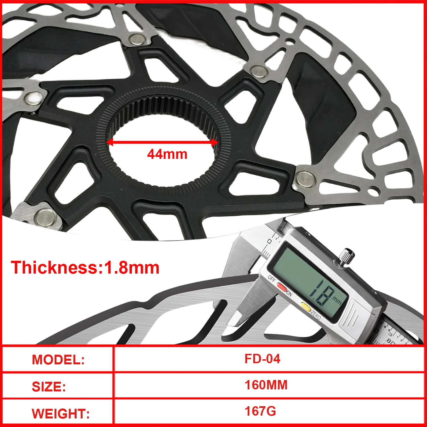 Bicycle Hydraulic Disc Rotor 160/180/204mm Floating Ultra-light Bicycle Disc Brake Fit For Mountain Bike Road Bicycles