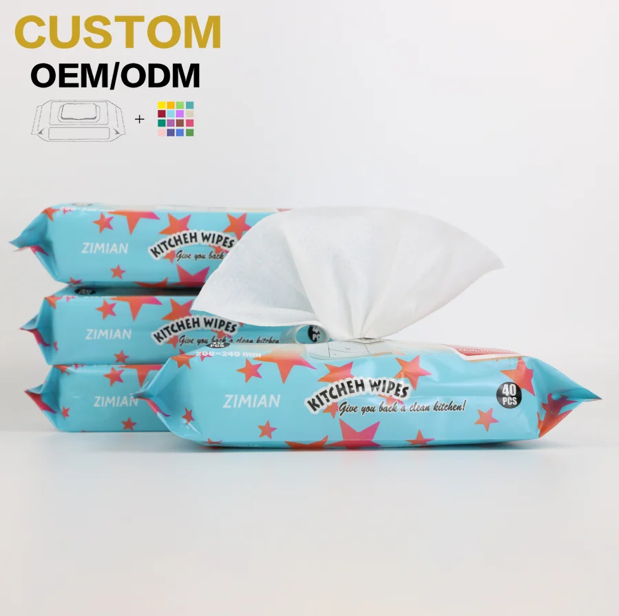 Hot Selling Organic Citric Acid & Aloe Hygine Customized Bamboo Soft Baby Wet Wipe