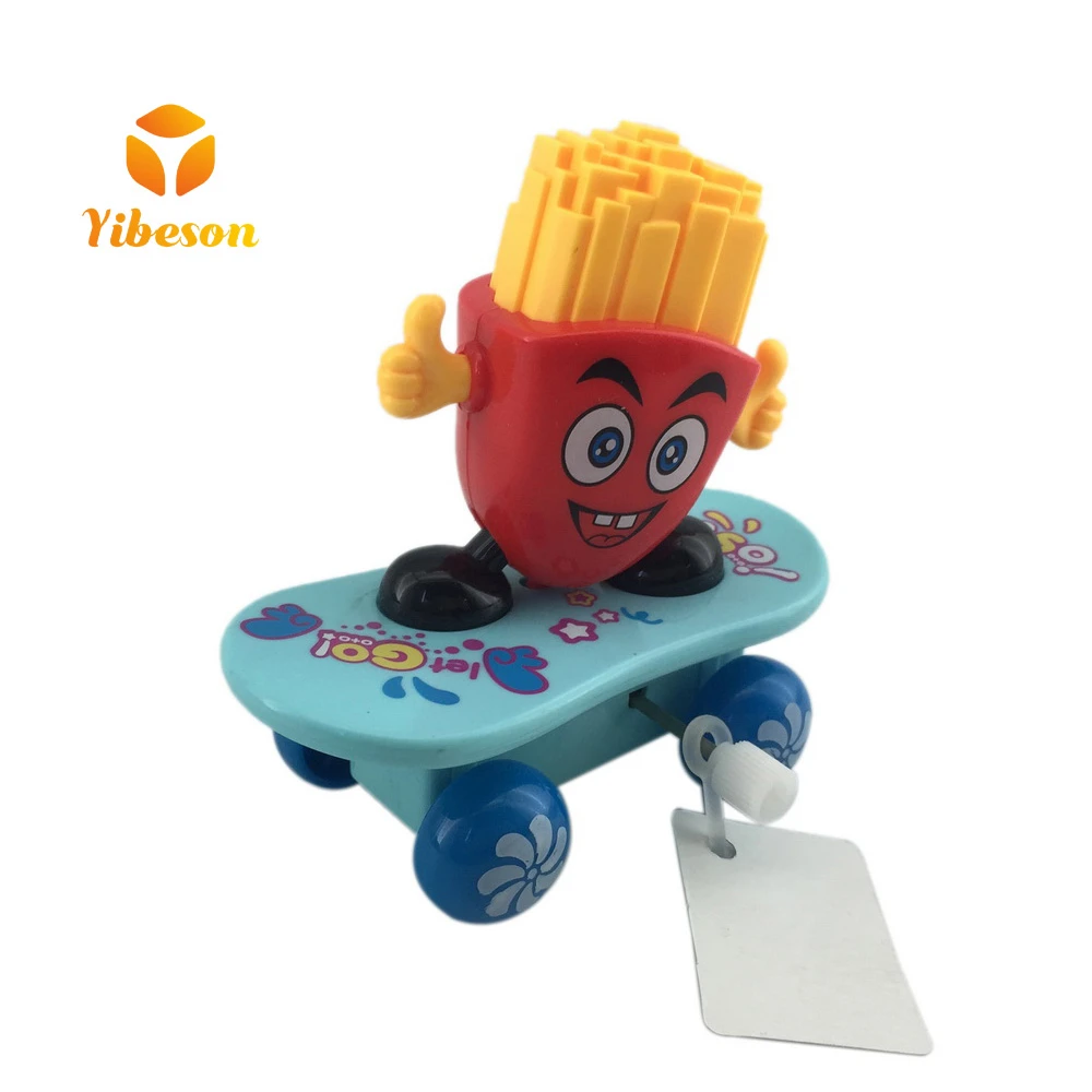 Accept Customized Printing Children Funny Playing Plastic Retro Windup Chips Toy Wind Up Scooter