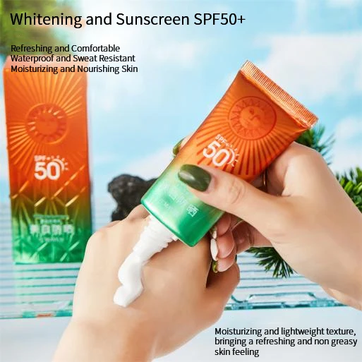 Private Label Wholesale Whitening Spf 50 Cream Protection UV Organic Mineral Sunscreen Lotion for Face Brighten