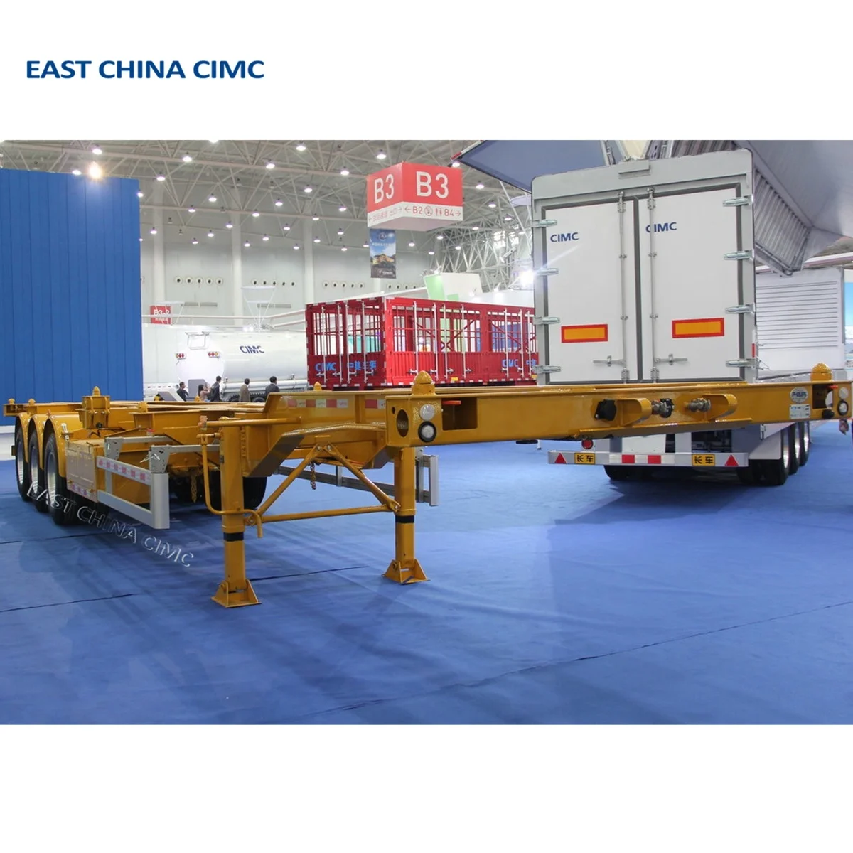 40ft 53ft CIMC Extendable Container Chassis With 3 Axles Factory Price Skeleton Trailer