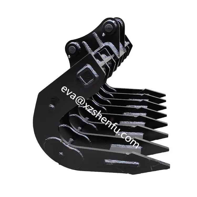 SF excavator curved root rake ,digger rake