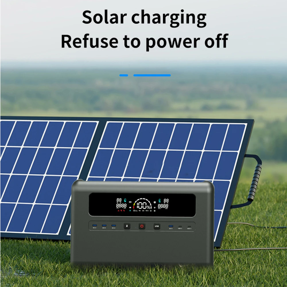USA EU Warehouse 110V 220V 2400W 4800W 7200W 9600W Stacked Solar Portable Power Station Emergency Power Bank For Outdoor Camping