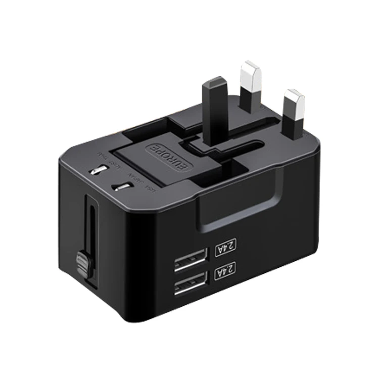 Custom italy terminator multi travel adapter idea world universal travel adapter with 2 usb charger