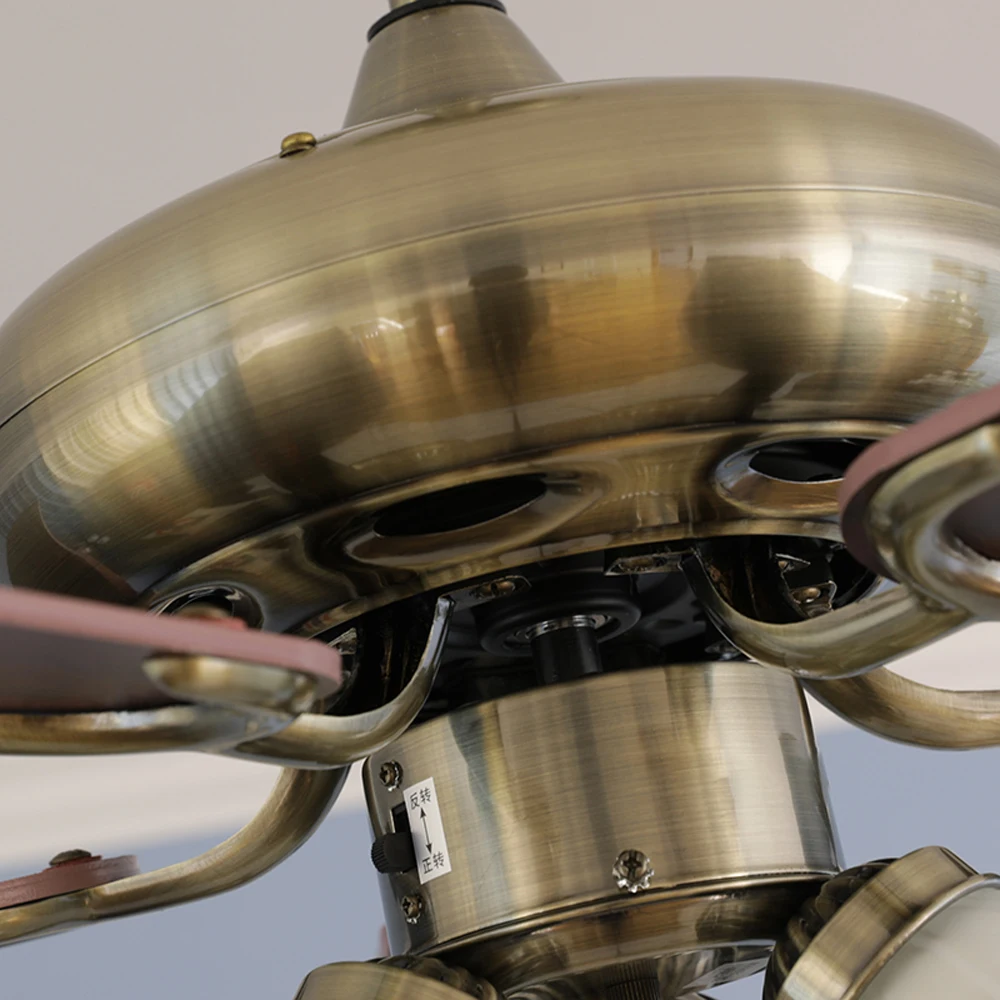 
Coffee Shop Old Used Design House Chandelier Steel Metal Usha Decorate 5 Wings CE Ceiling Fan Blade With Light 