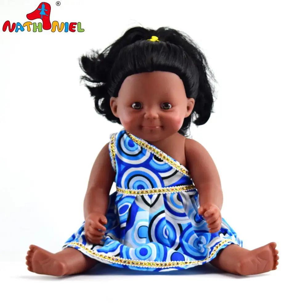 Tusalmo 18inch handmade plastic best high quality beautiful black girl toys doll gifts for kids