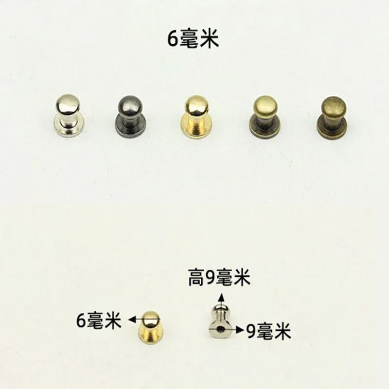 Head Screw Leather Craft Rapid Rivet for Clothing Shoes Belts Bags Dog Collars Leather Craft Rapid Rivet