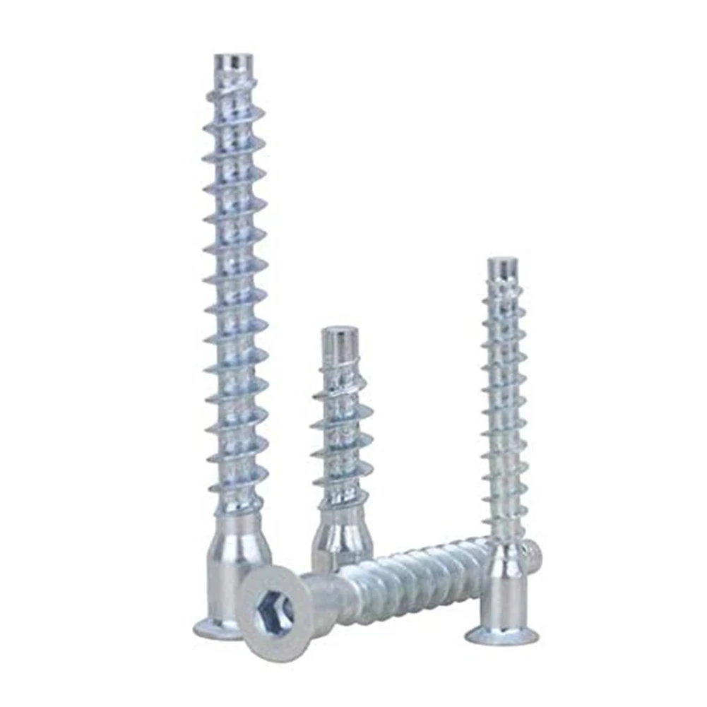 1000PCS Hex Socket Head Screws Bolts M7X50 Countersunk Hexagon Furniture Crib Bolts with Barrel Nuts Assortment Kit JK