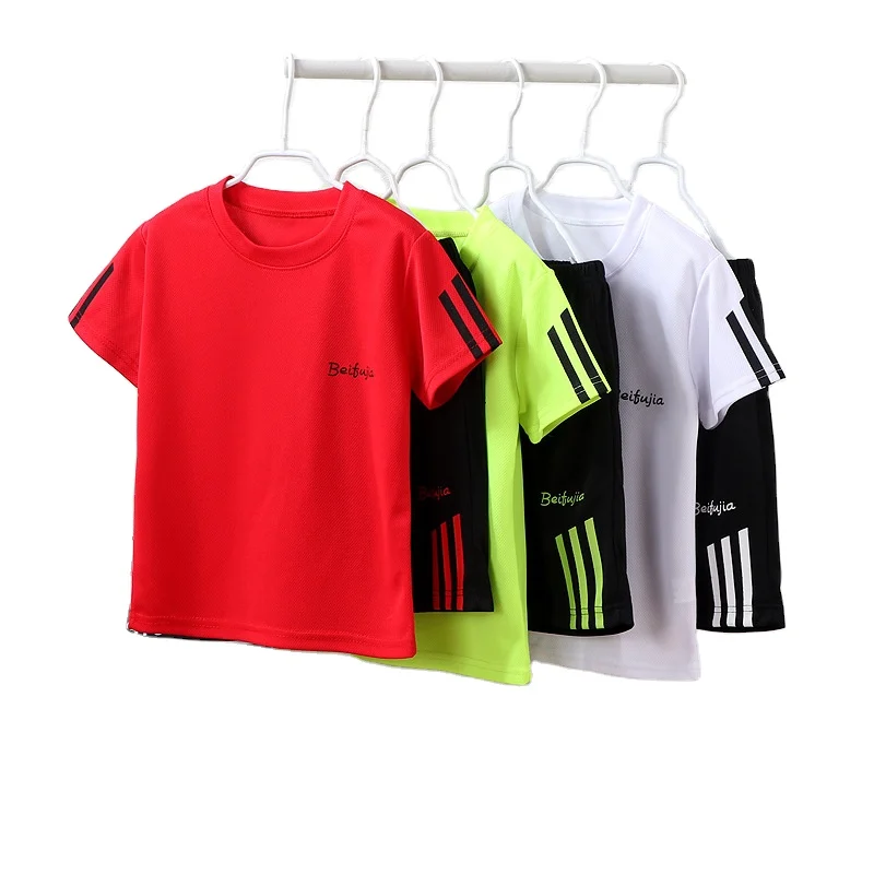 Детские летние спортивные быстросохнущие шорты с короткими рукавами