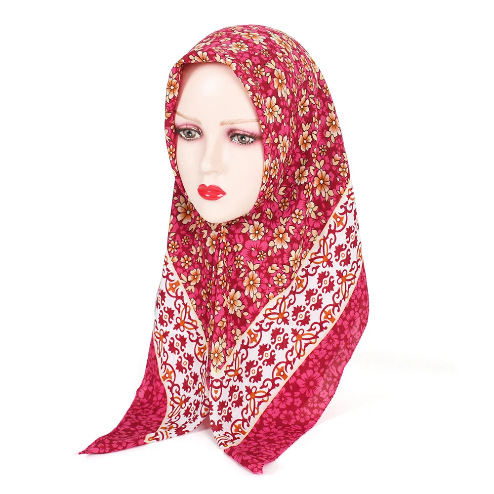 Hot Selling Women Lady Scarf 85*85cm Casual Turban Shawls Veil 10 Colors Polyester Muslim Hijab Headwraps Ethnic Scarves