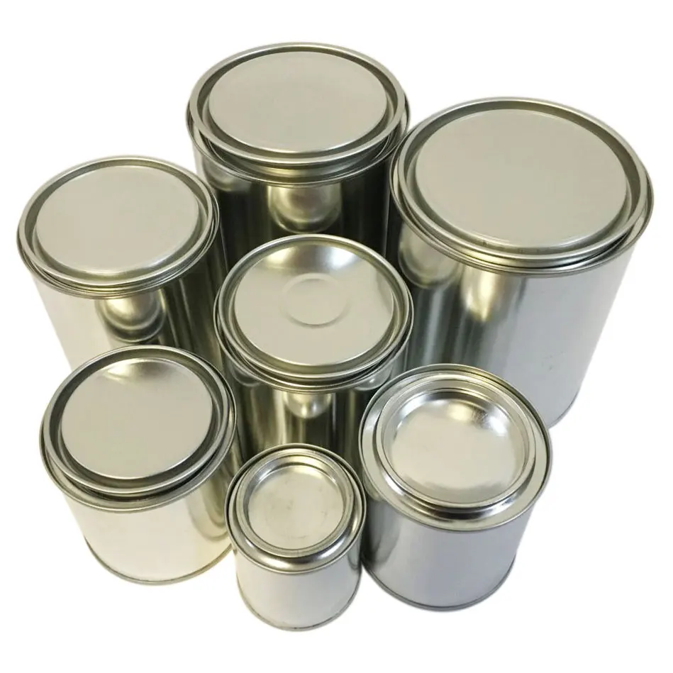 cylinder blank small tin container metal tin can for paint and adhesive used candle jars with lids and logo printing