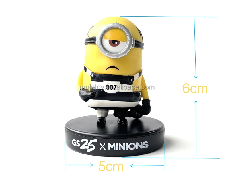 Popular movie Despicable-Me wear prison clothes Stuart minion model toys for collection