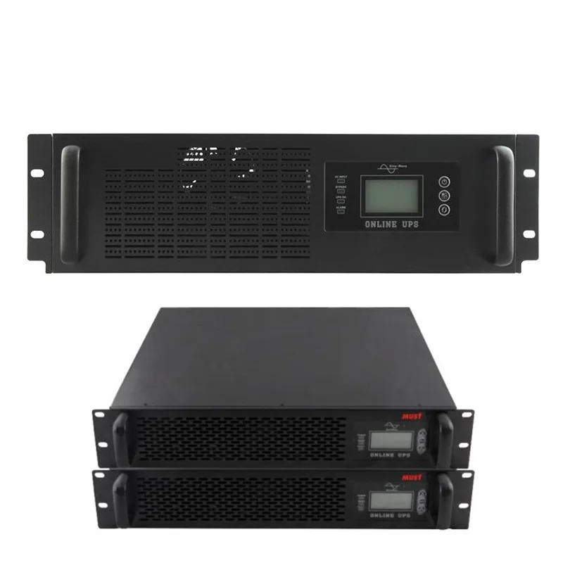 Rack mounted single phase 3kva battery backup online ups power