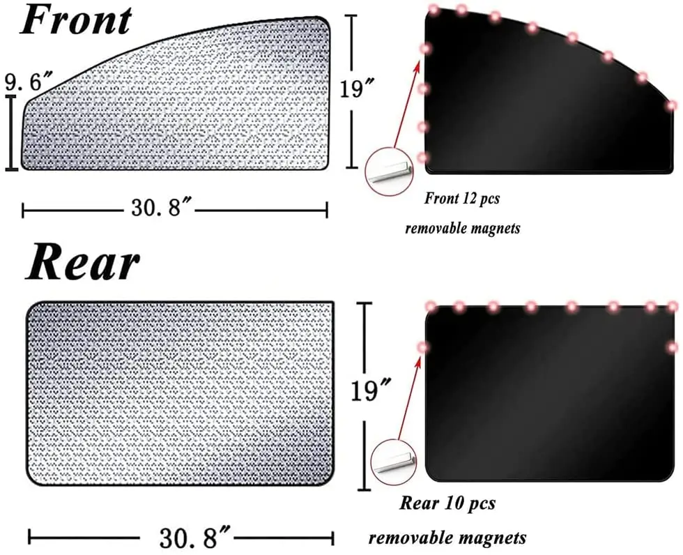 2025 Magnetic Side Window Sun Shade Car for Baby With Heat Glare & UV Protection Privacy