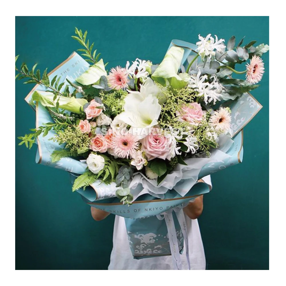 High Quality Flower Wrapping Paper Fashion Korea Paper Style Floral Bouquet Ou Ya Gift Wrapping Paper