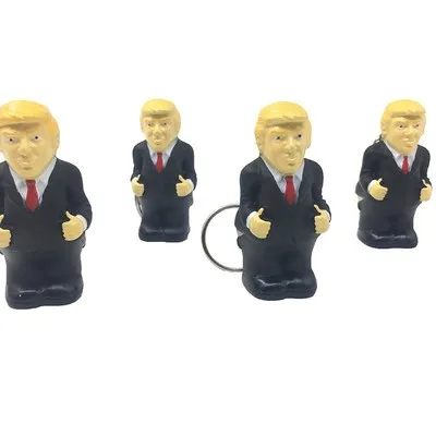 Лидер продаж брелок-держатель с Дональдом Трампом пустые брелоки сжимаемые в виде какашки