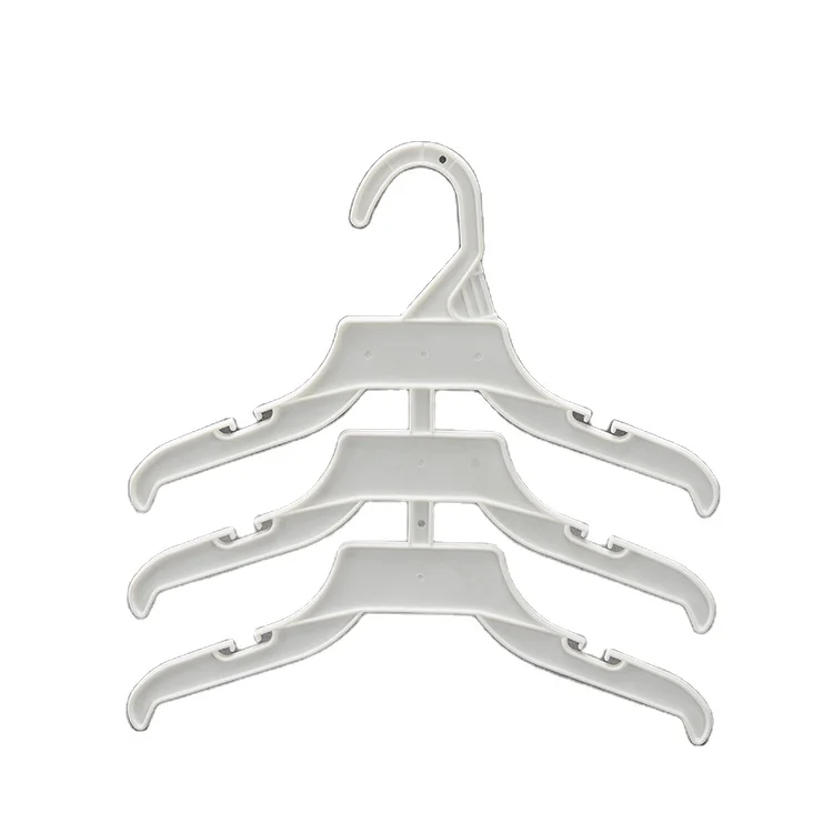 Shopping Store Wholesale White Plastic Kids Clothes Hanger With Logo