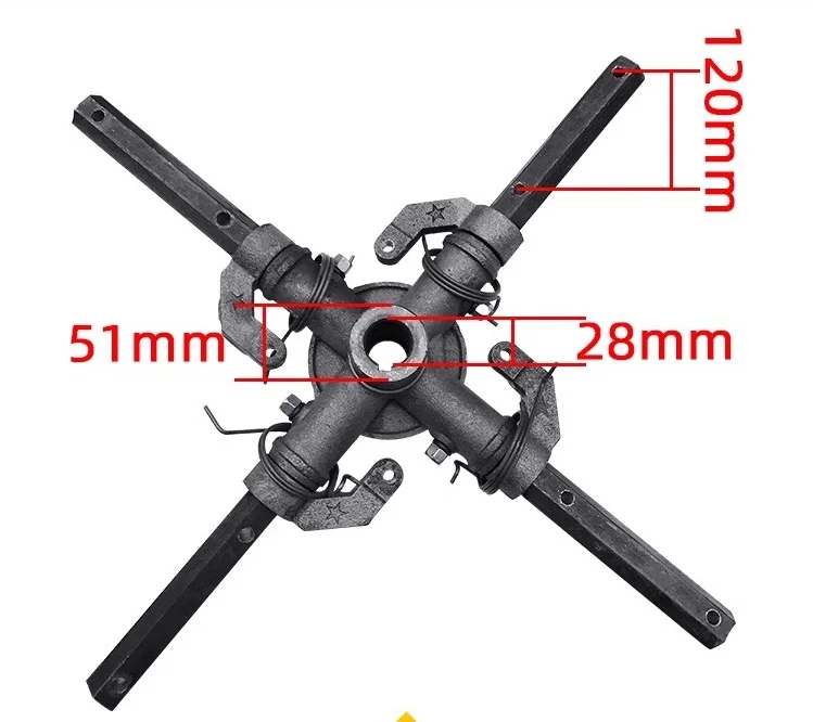 Power Trowel Spare Parts Handle Coupling Cross Assembly For 90Cm 100Cm Power Trowel Cross Shaft Parts