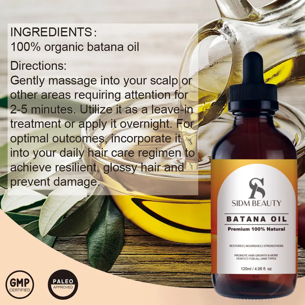 Private Label 100% Natural Batana Oil For Hair Growth Repair Damaged Hair Loss For All Types