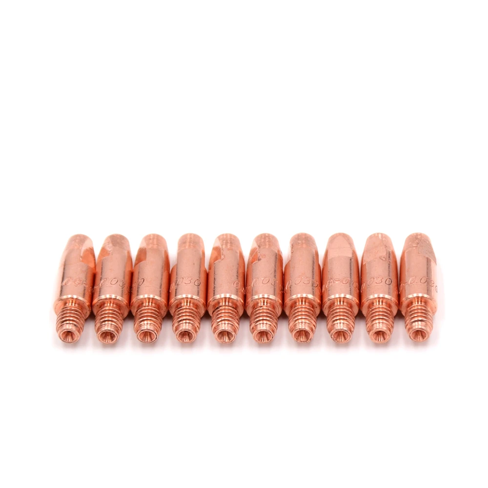 CuCrZr M8*30 ( 0.8 1.0 1.2 1.6mm ) Mig Welding Contact Tips For Binzel 36KD 501D Torch 10PCS