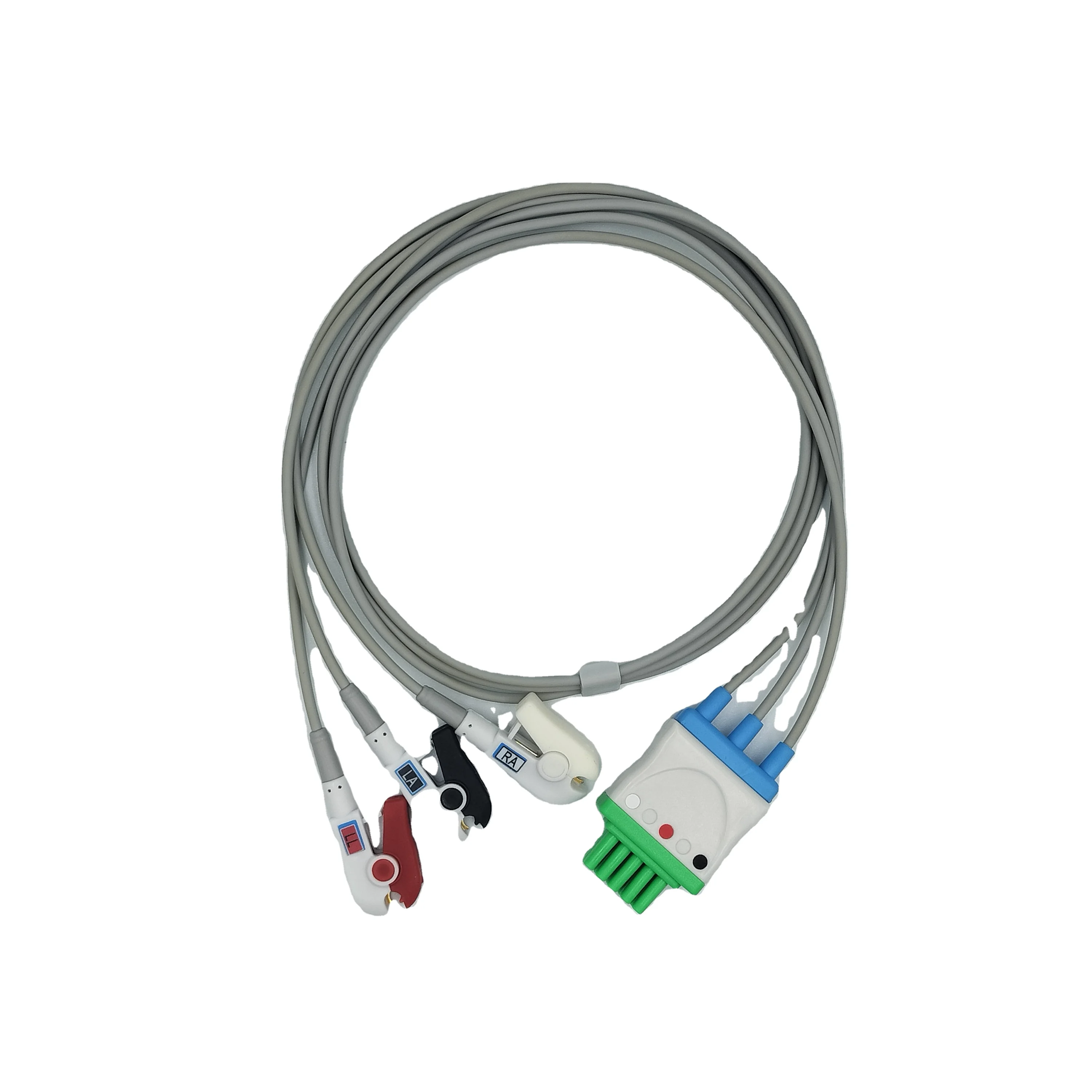 Best selling 3 lead  ECG lead wires cable clip Compatible Mindray