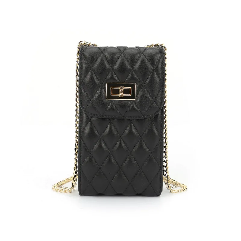 Luxury leather ziplock phone bag multifunction single shoulder cell phone bag mobile phone bag for iPhone 15 16 pro mix