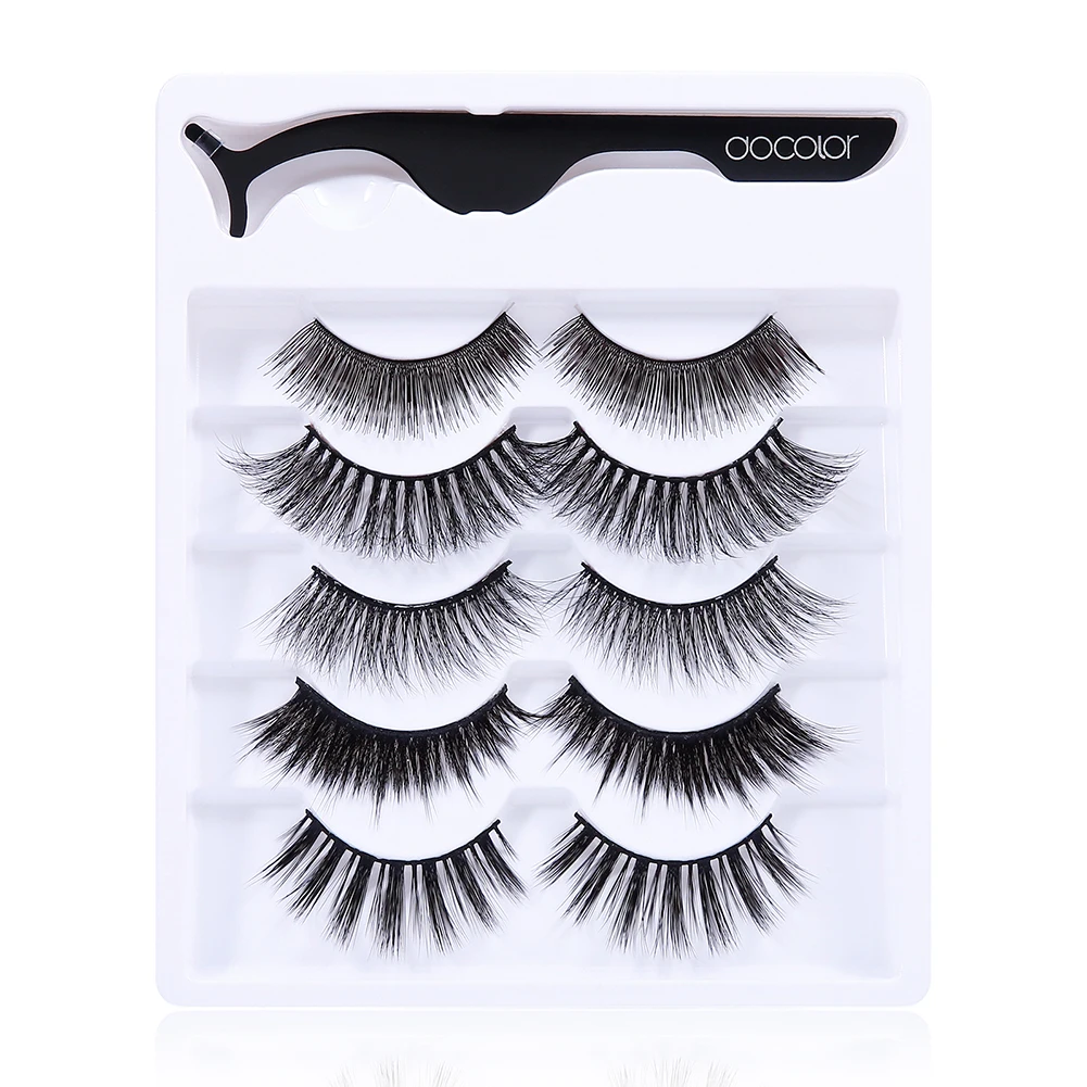 Набор ресниц Docolor, 5 пар, набор драматических ресниц, оптовая продажа