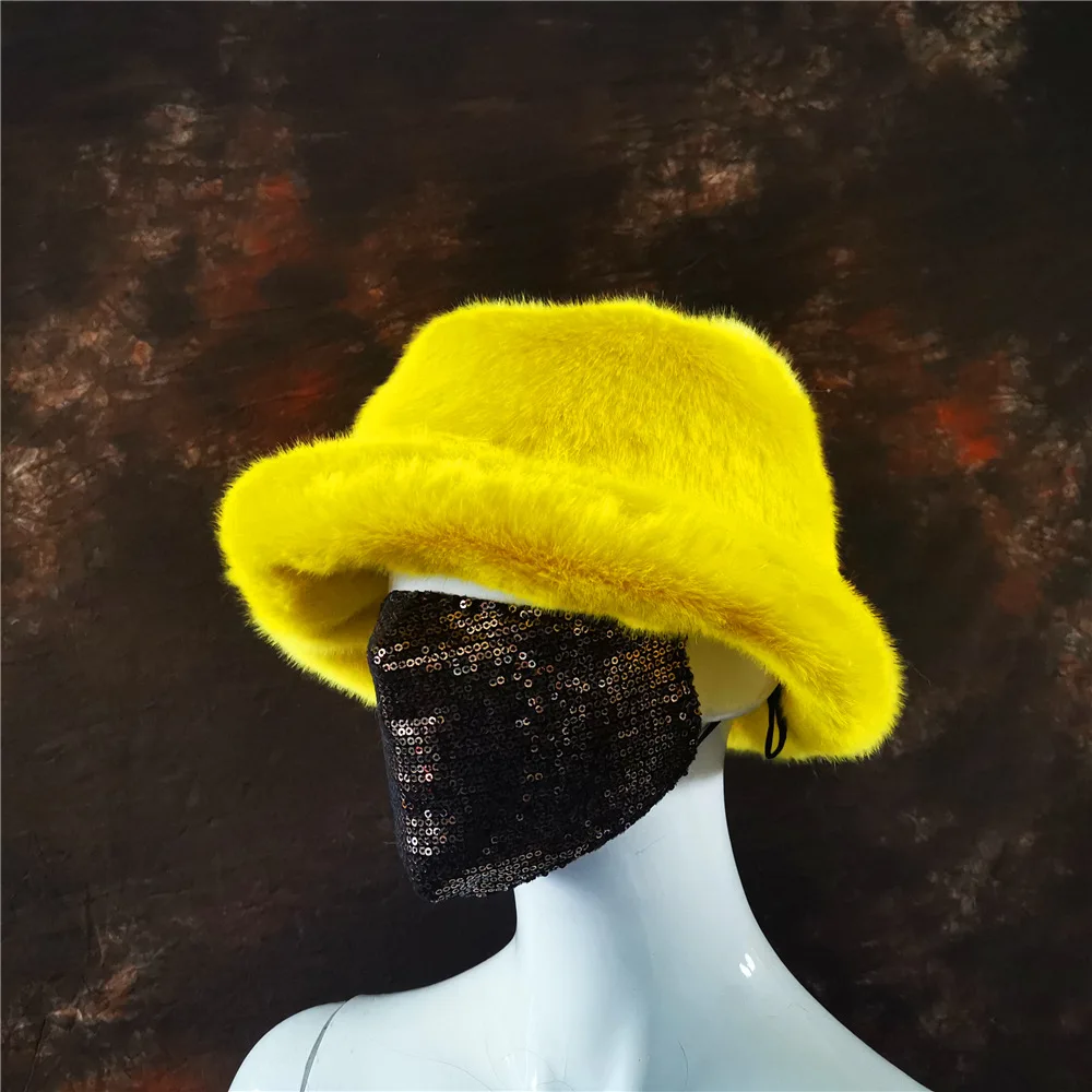 New autumn and winter faux fur British basin hats ladies warm fisherman hats fashion casual students Japanese plush hats