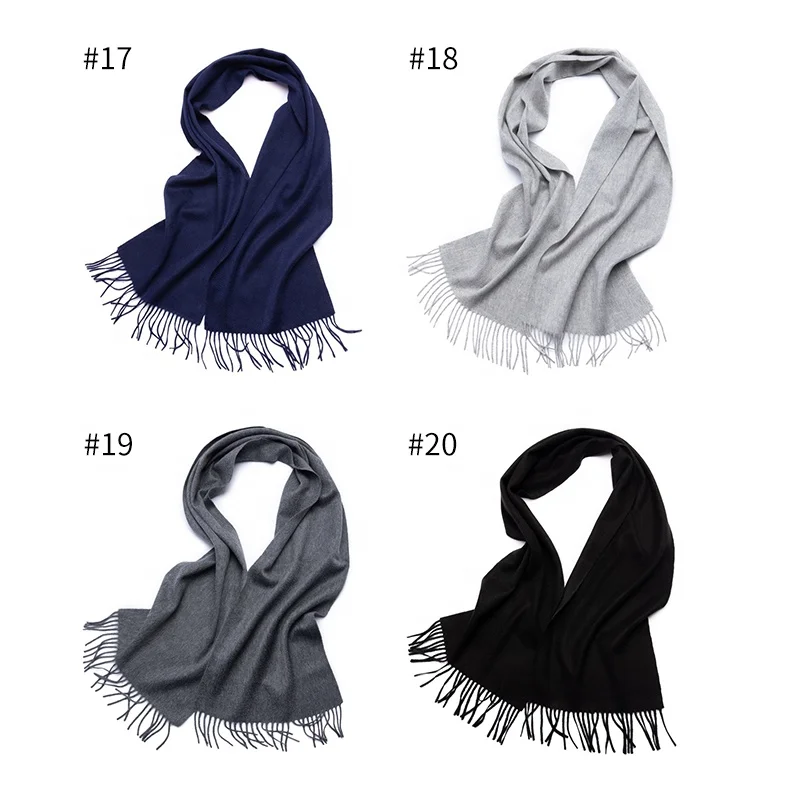 Fashion Designer Cashmere Scarves With Tassels Solid Color Pashmina Scarf Luxury Scarf Cashmere