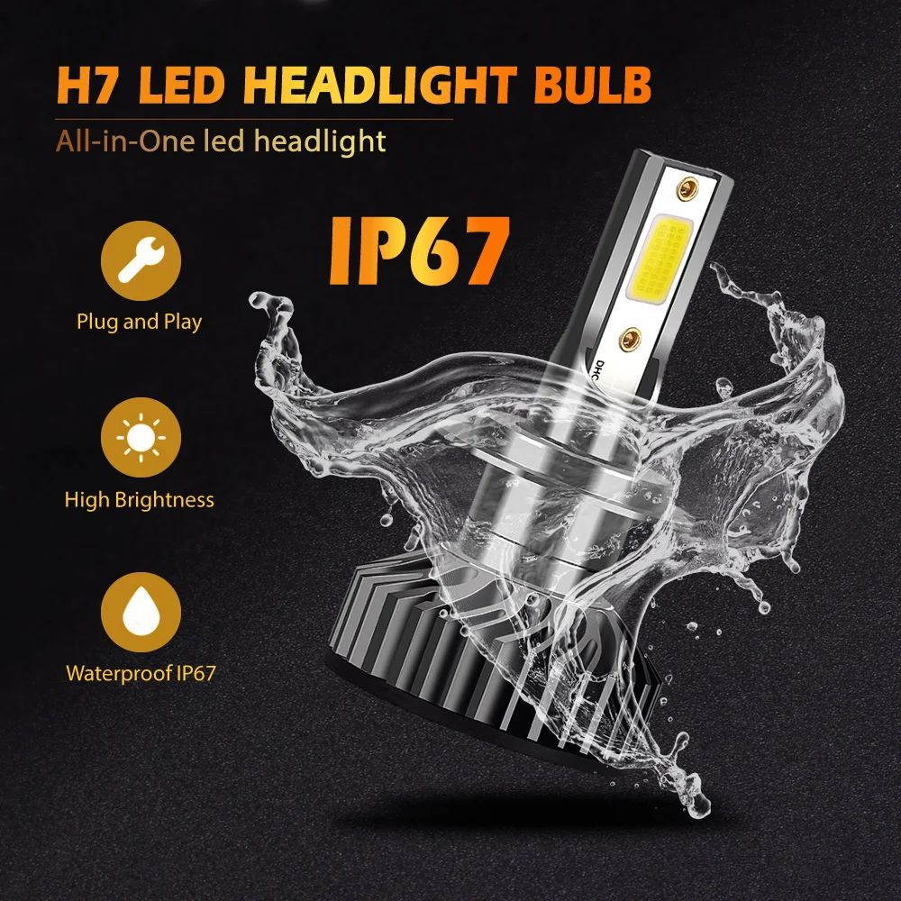 RU Free Shipping infitary motorcycle h7 classic automobile car bike brightest Automotive DRL h4 led light working headlight bulb