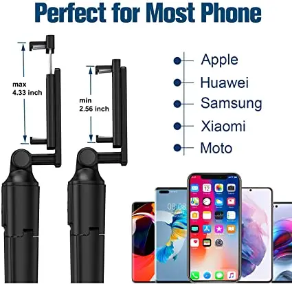 Slamoe Q02s Gimbal Wireless Professional Mini 360 Tripod Blue tooth Flexible Selfie Stick