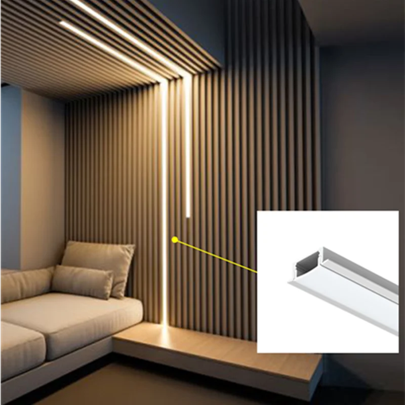 Потолочный Настенный линейный светильник K16 встроенный алюминиевый профиль экструзионная рамка для светодиодной