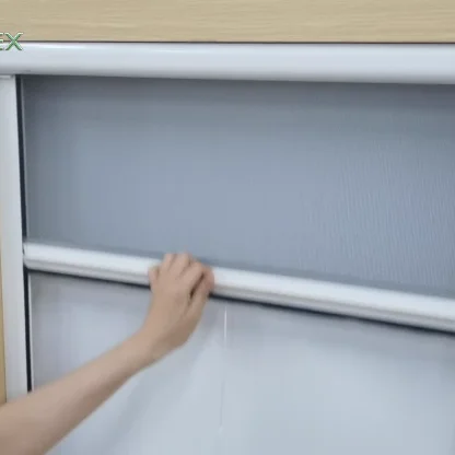 Mosquito roller net white profile windows PVC-coated fiberglass net roller screen window with frame for window