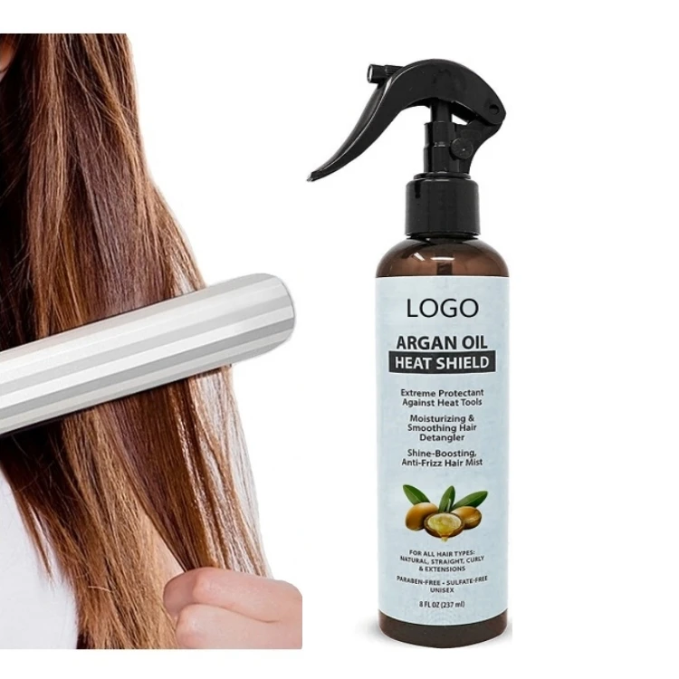 Factory Price Top Selling Organic Argan Oil Up to 450 Straight Curly Hair Heat Protection Leave In Protectant Spray